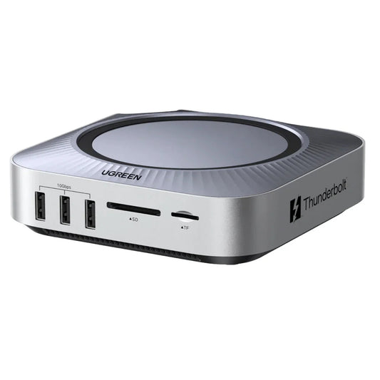UGREEN Revodok Maxidok multifunksjonshub (85883EU) for Apple Mac Mini M4 / Mini M4 Pro, 10-i-1, sølv