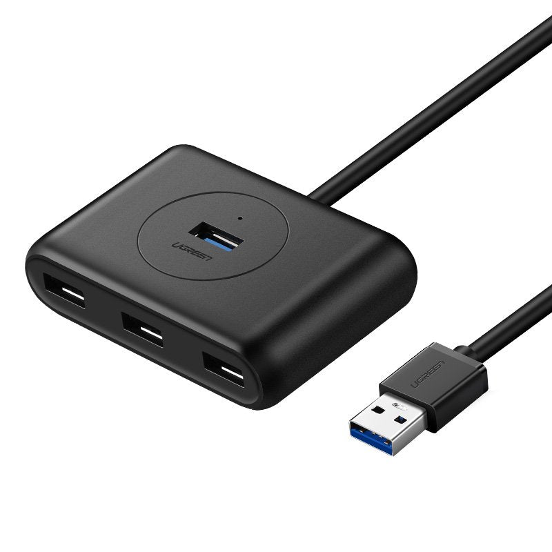 Hub USB UGREEN CR113, 4 x USB-A 3.0, 0,5 m, Svart