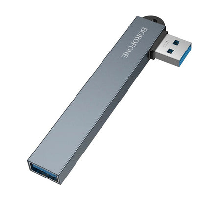 Borofone FH1 USB-hub, 4-i-1, Grå