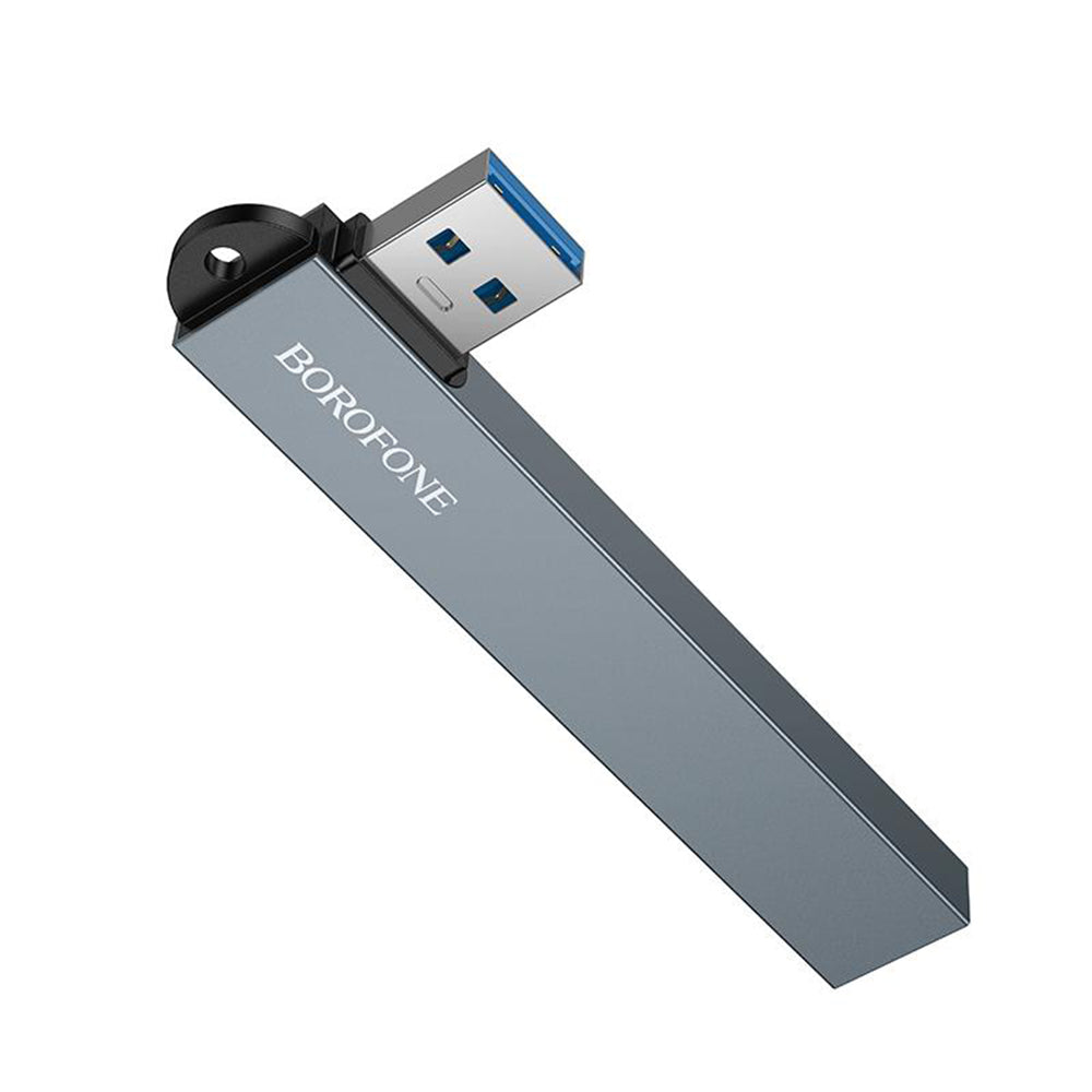 Borofone FH1 USB-hub, 4-i-1, Grå