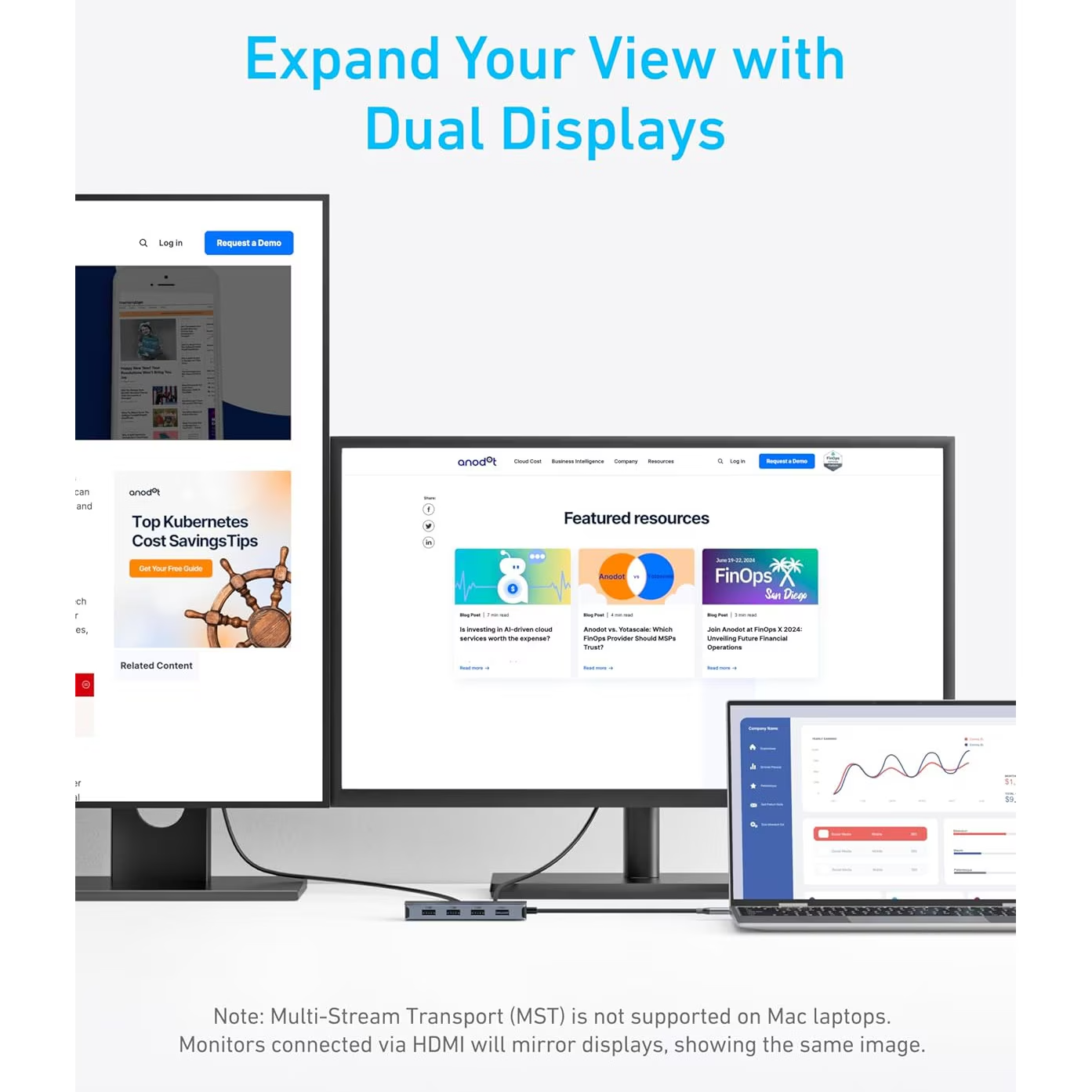 Hub USB-C Anker, 1 x USB-A 3.2 - 3 x USB-A - 1 x USB-C - 2 x HDMI, Grå A83740A2