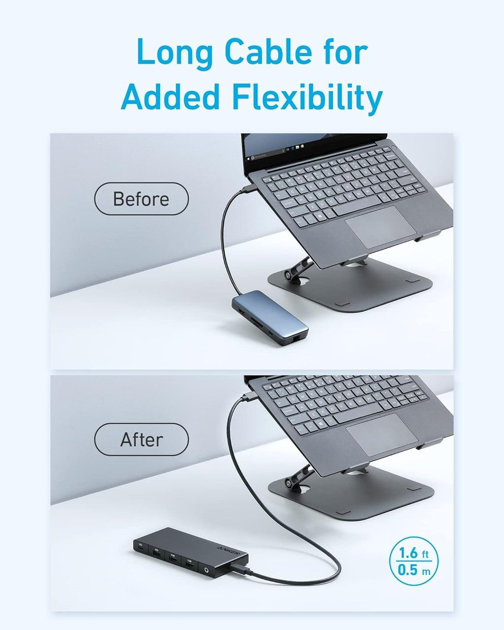 Hub USB-C Anker, 1 x USB-A 3.0 - 2 x USB-A - 3 x USB-C - 2 x HDMI - 1 x RJ45 - 1 x SD, Svart A83A2G11
