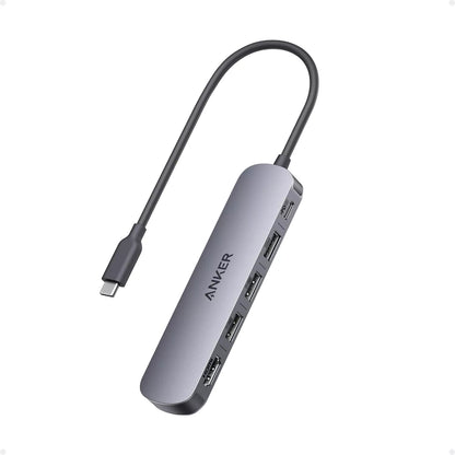 Hub USB-C Anker, 2 x USB-A - 1 x USB-A 3.0 - 1 x USB-C - 1 x HDMI, Grå A8357HA0