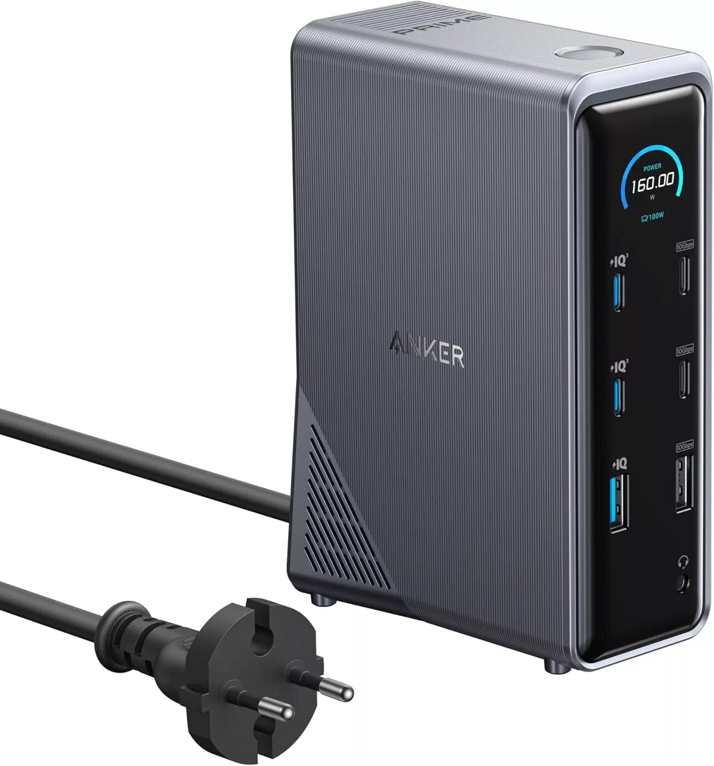 Multifunksjonell Hub Anker Prime 737, 2 x USB-A 3.0 - 3 x USB-A - 5 x USB-C - 2 x HDMI - 1 x Jack 3.5mm - 1 x RJ45, Svart A83B63A1