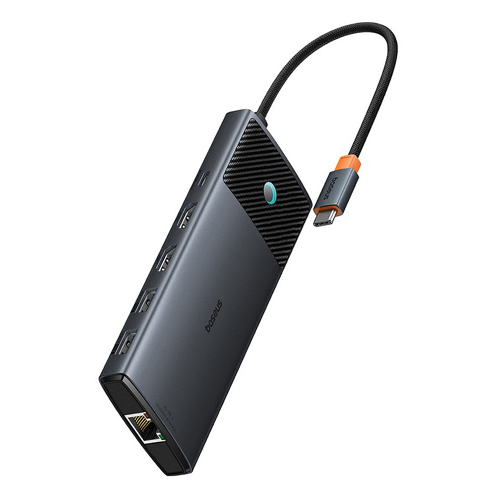 Hub USB-C Baseus Gleam II, 10in1, Svart B0114200