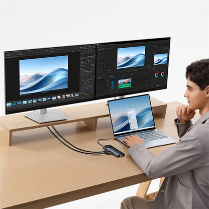 Hub USB-C Baseus Gleam II, 10in1, Svart B0114200