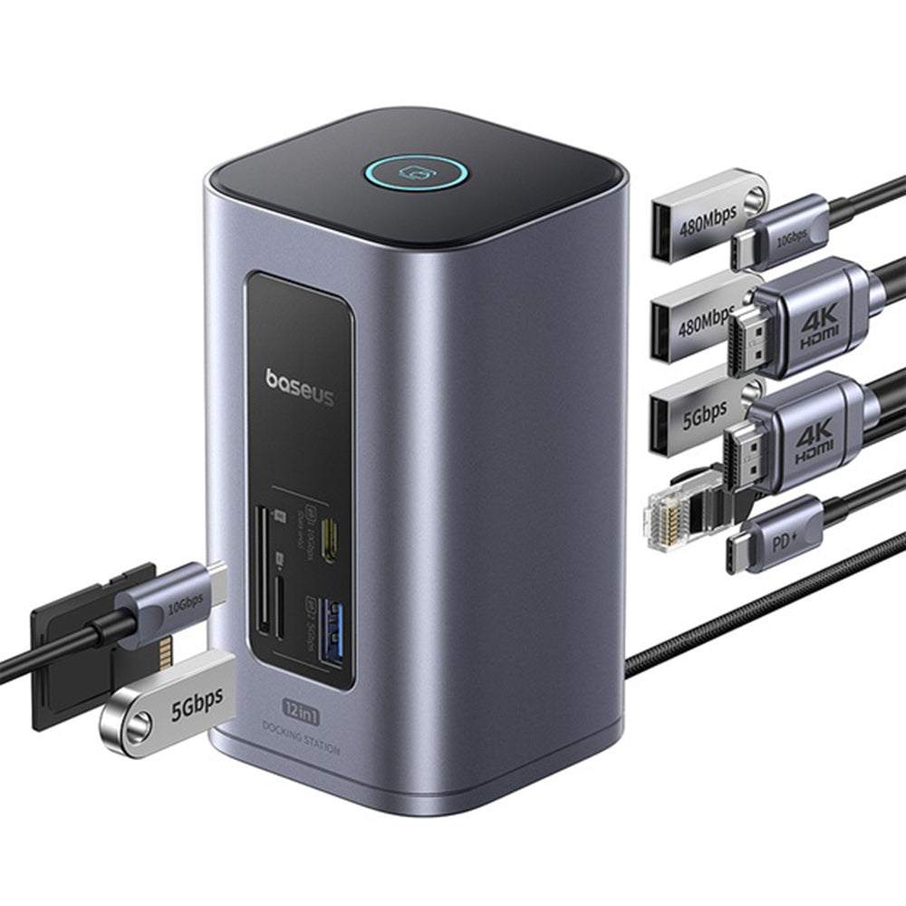 Hub USB-C Baseus Nomos NU1 Air Spacemate, 12in1, Grå B00061800123-00