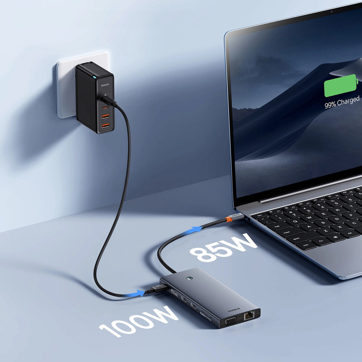 Hub USB-C Baseus PortalJoy, 13i1, Grå B00053002811-01