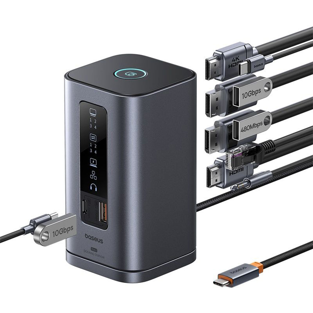 Hub USB-C Baseus SpaceMate, 11in1, Grå B00568101813-00
