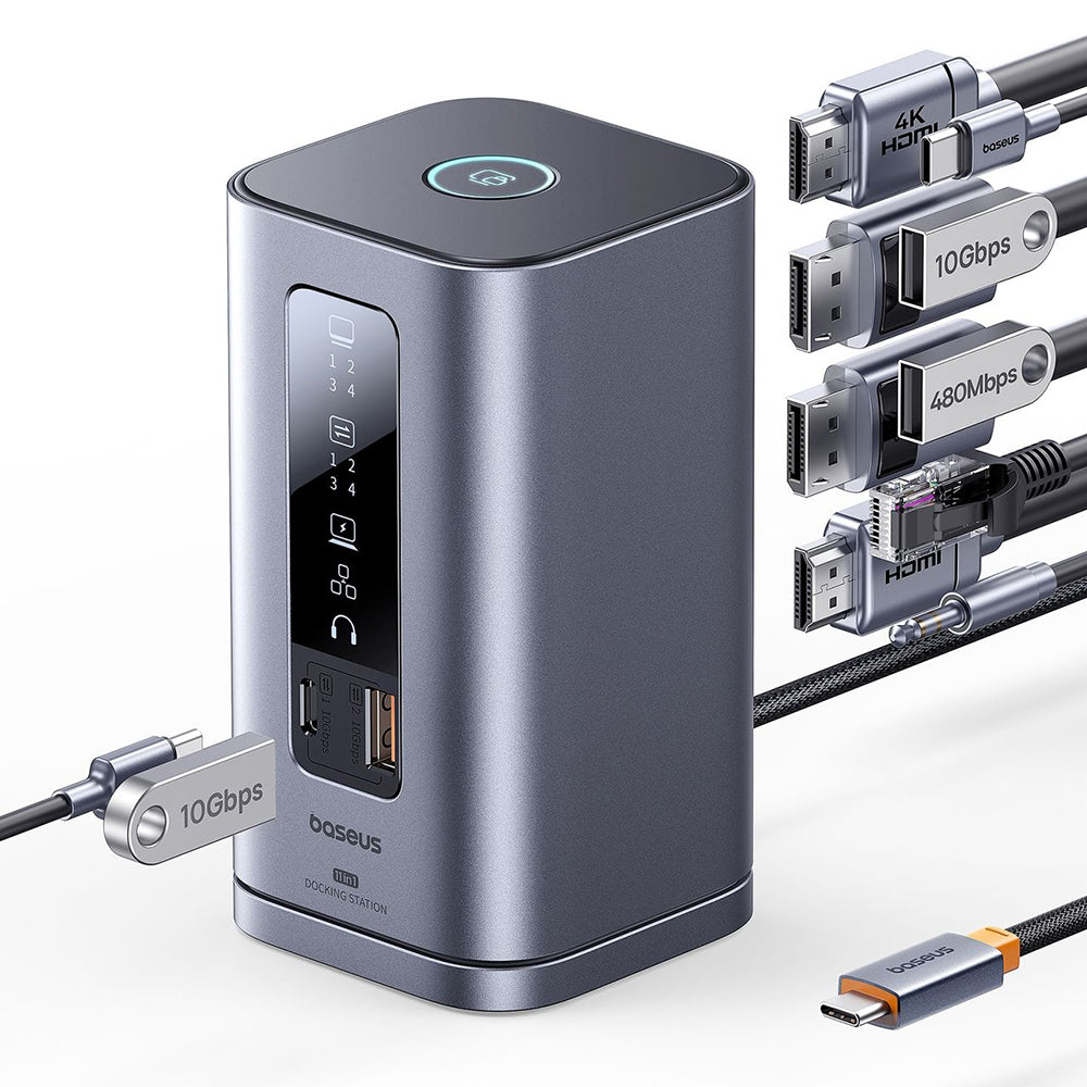 Hub USB-C Baseus Spacemate, 11in1, Grå B0112701