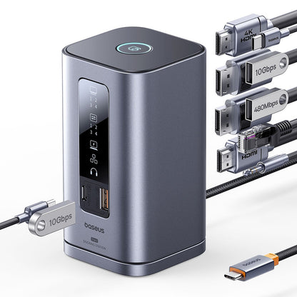 Hub USB-C Baseus Spacemate, 11in1, Grå B0112701