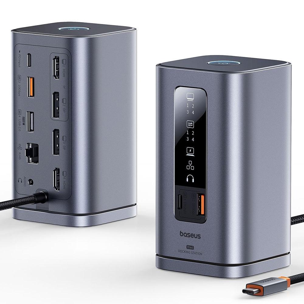 Hub USB-C Baseus Spacemate, 11in1, Grå B0112701