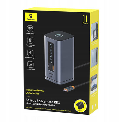 Hub USB-C Baseus Spacemate, 11in1, Grå B0112701