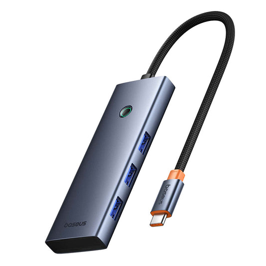 Hub USB-C Baseus UltraJoy, 3 x USB-A 3.0 - 1 x USB-C - 1 x HDMI - 1 x SD - 1 x microSD, Grå B00052803811-00