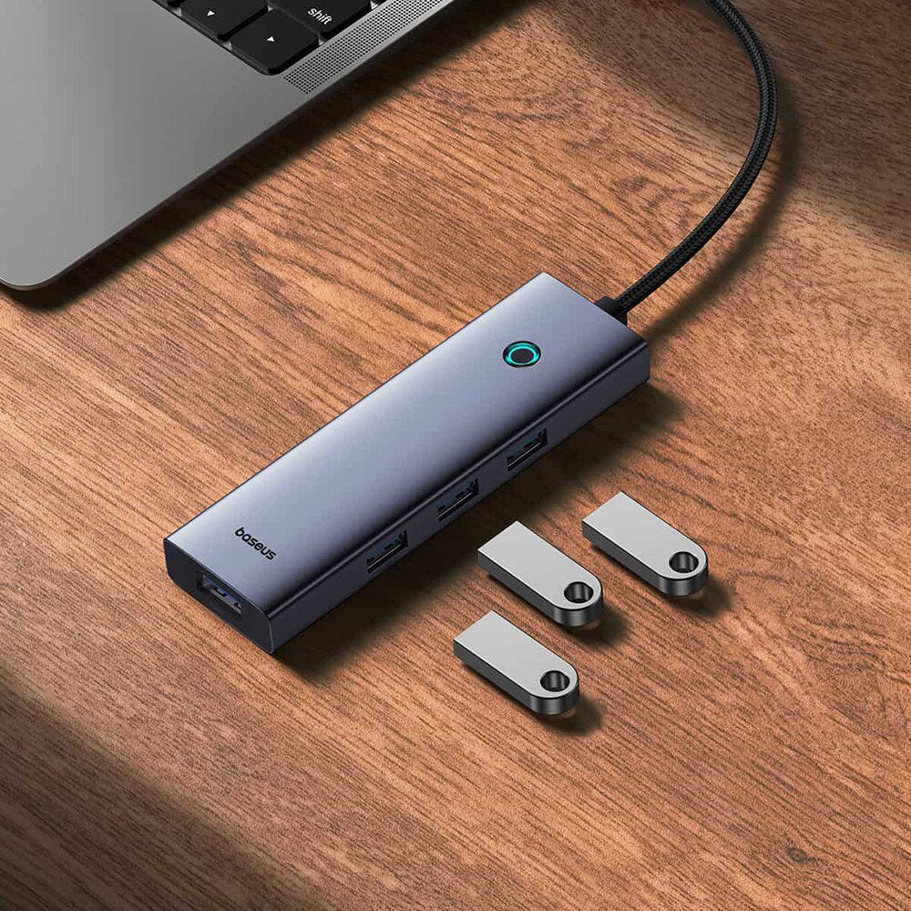 Hub USB-C Baseus UltraJoy, 4 x USB-A 3.0 - 1 x USB-C, Grå B00052801811-01