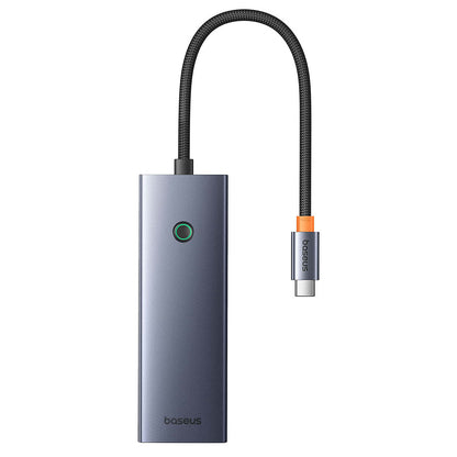 Hub USB-C Baseus UltraJoy, 3 x USB-A 3.0 - 1 x USB-C - 1 x HDMI - 1 x SD - 1 x microSD, Grå B00052803811-00