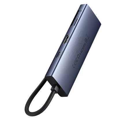 Hub USB-C Baseus UltraJoy, 3 x USB-A 3.0 - 1 x USB-C - 1 x HDMI - 1 x SD - 1 x microSD, Grå B00052803811-03
