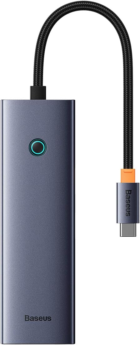 Hub USB-C Baseus UltraJoy, 2 x USB-A 3.0 - 1 x USB-C - 1 x HDMI - 1 x RJ45 - 1 x SD - 1 x microSD, Grå B00052805813-00