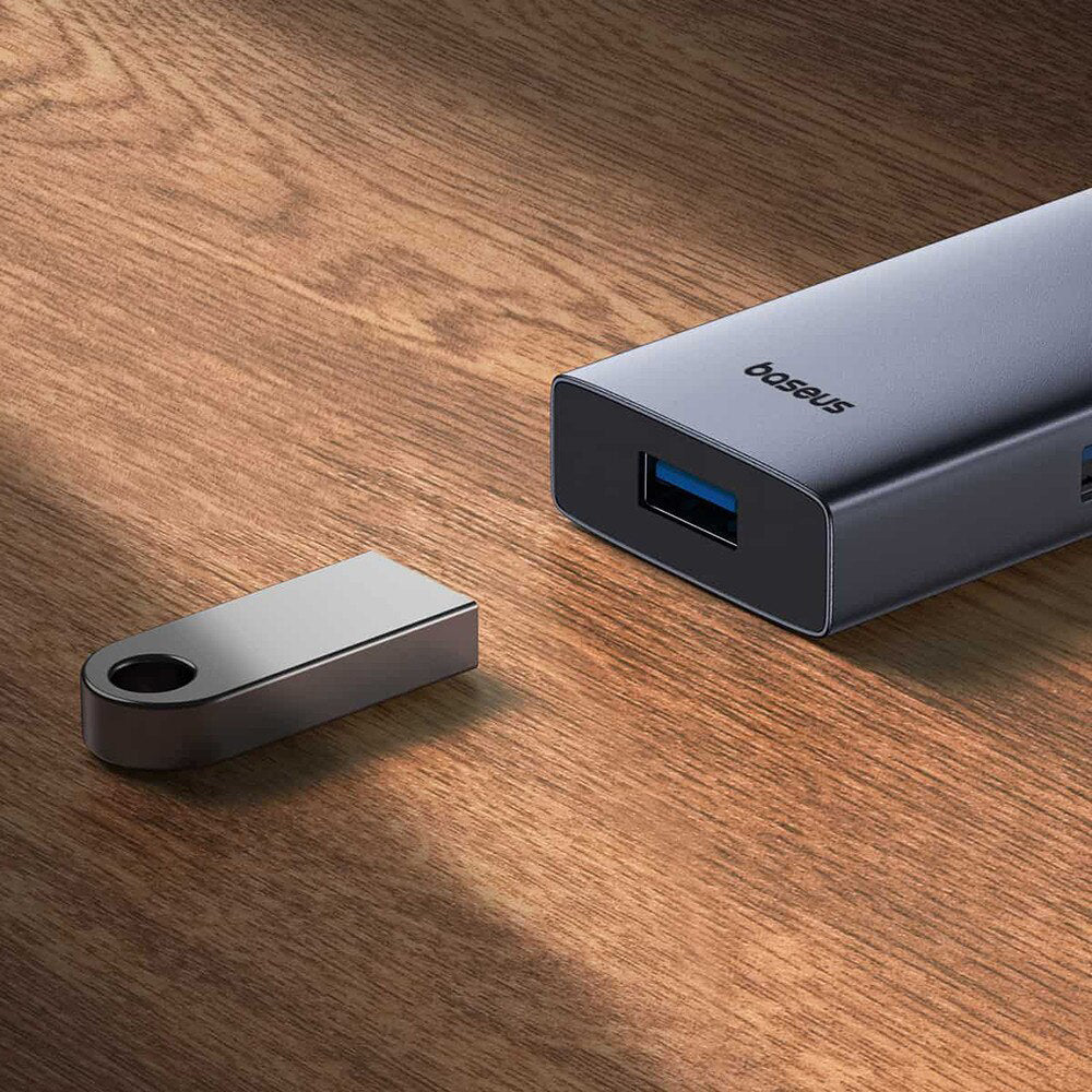Hub USB-C Baseus UltraJoy, 4 x USB-A 3.0 - 1 x USB-C, Grå B00052801811-01