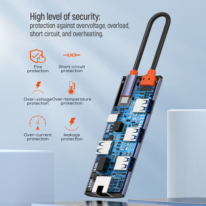 Hub USB-C ColorWay CW-HUB03, 6in1, Sølv