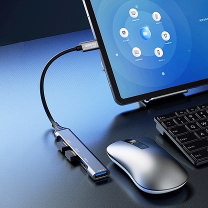 Hub USB-C Dudao A16T, 1 x USB-A 3.0 - 3 x USB-A, Svart