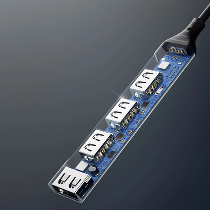 Hub USB-C Dudao A16T, 1 x USB-A 3.0 - 3 x USB-A, Svart