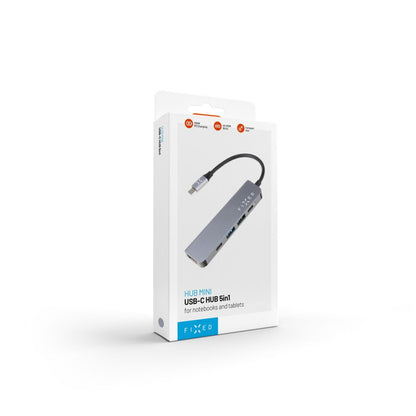 Hub USB-C Fixed, 4in1, Grå