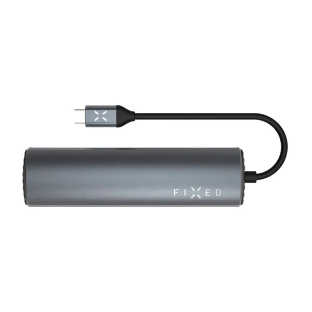 Hub USB-C Fixed Pro, 6in1, Grå