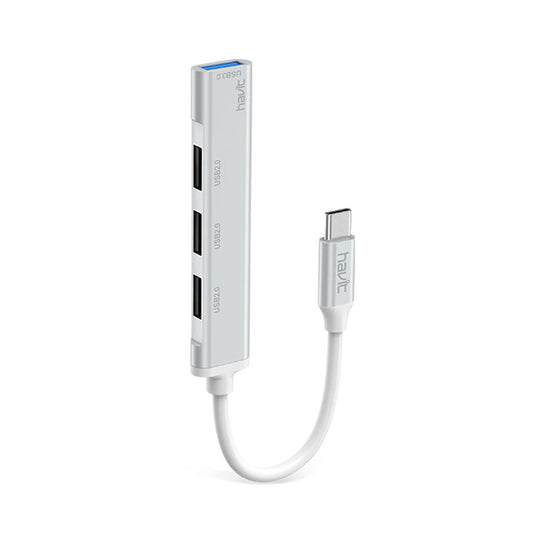 Hub USB-C HAVIT HB41, 4in1, Sølv