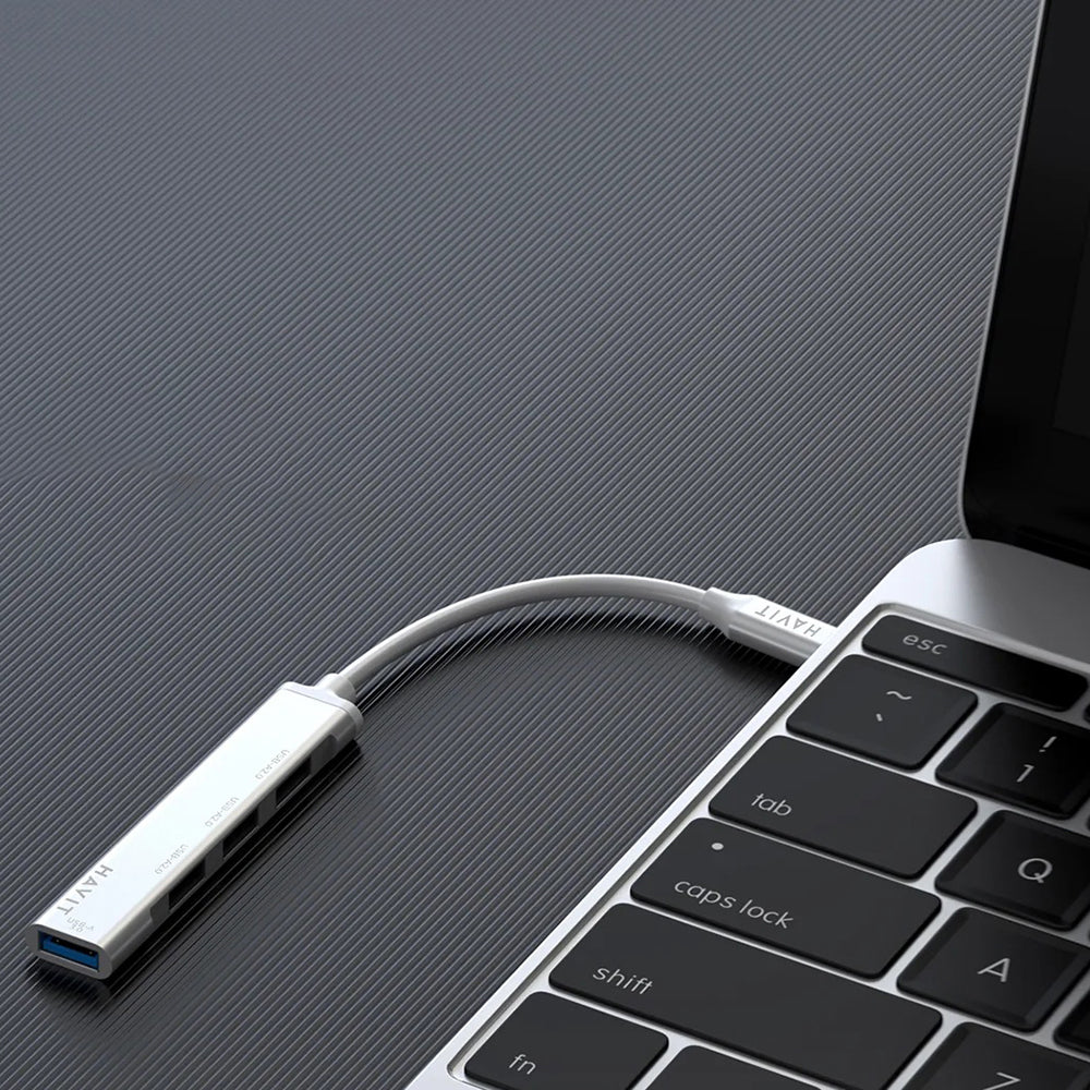 Hub USB-C HAVIT HB41, 4in1, Sølv