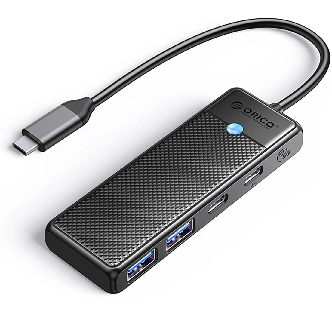 Hub USB-C Orico PAPW2AC-C3, 2 x USB-A 3.0 - 2 x USB-C, Svart