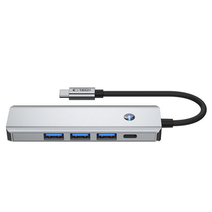 Hub USB-C Tech-Protect HB01, 1 x USB-A 3.0 - 2 x USB-A - 1 x USB-C - 1 x HDMI, Grå