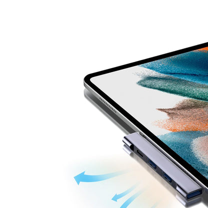 Hub USB-C Techsuit H12 ZenithDock, 4in1, Grå