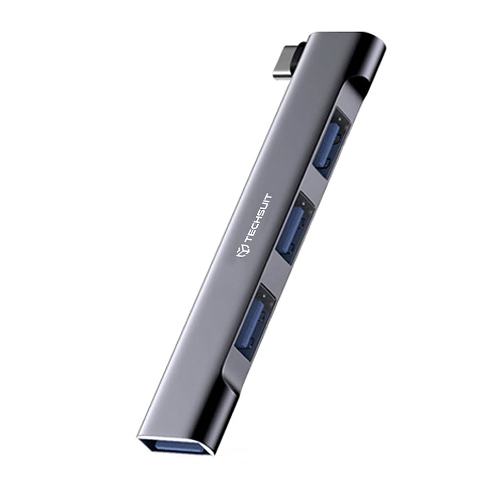 Hub USB-C Techsuit H13 ZenithDock, 4in1, Grå