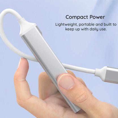 Hub USB-C Techsuit H18 PolarisBridge, 4in1, Hvit Grå