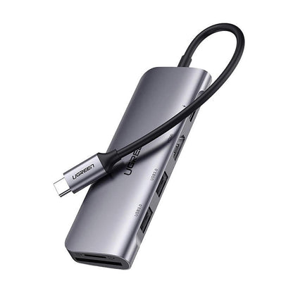 Hub USB-C UGREEN CM195 (15214), 2 x USB-A 3.0 - 1 x USB-C - 1 x HDMI - 1 x SD - 1 x microSD, Grå