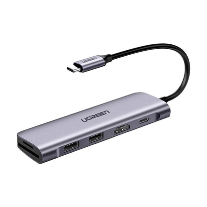 Hub USB-C UGREEN CM195 (15214), 2 x USB-A 3.0 - 1 x USB-C - 1 x HDMI - 1 x SD - 1 x microSD, Grå