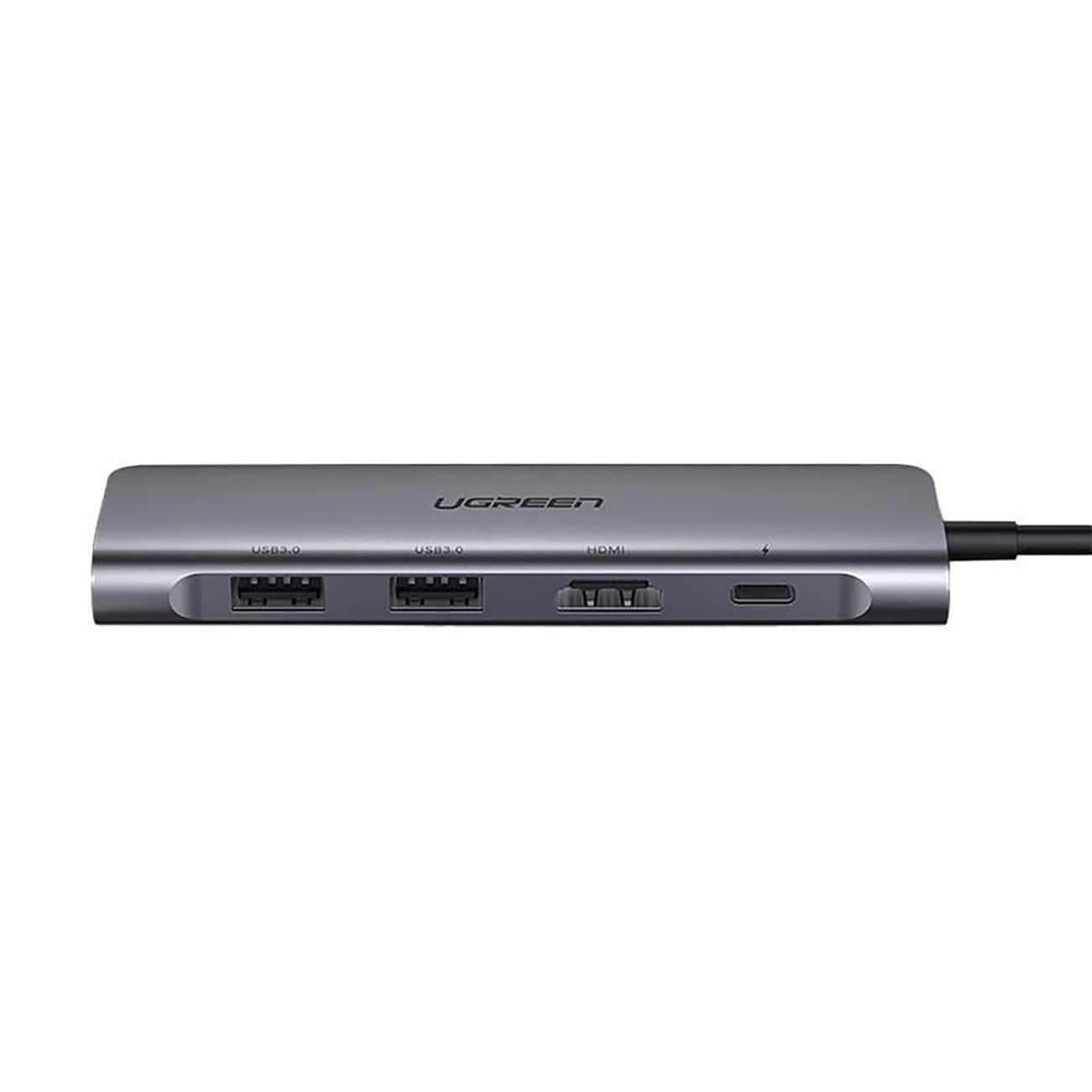 Hub USB-C UGREEN CM195 (15214), 2 x USB-A 3.0 - 1 x USB-C - 1 x HDMI - 1 x SD - 1 x microSD, Grå