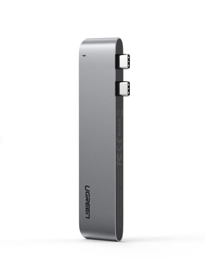 Hub USB-C UGREEN CM251 for Apple MacBook Pro / Air, 3 x USB-A 3.0 - 1 x USB-C - 1 x SD - 1 x microSD, Grå