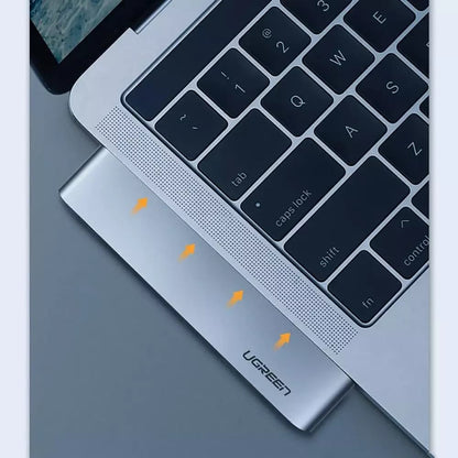 Hub USB-C UGREEN CM251 for Apple MacBook Pro / Air, 3 x USB-A 3.0 - 1 x USB-C - 1 x SD - 1 x microSD, Grå