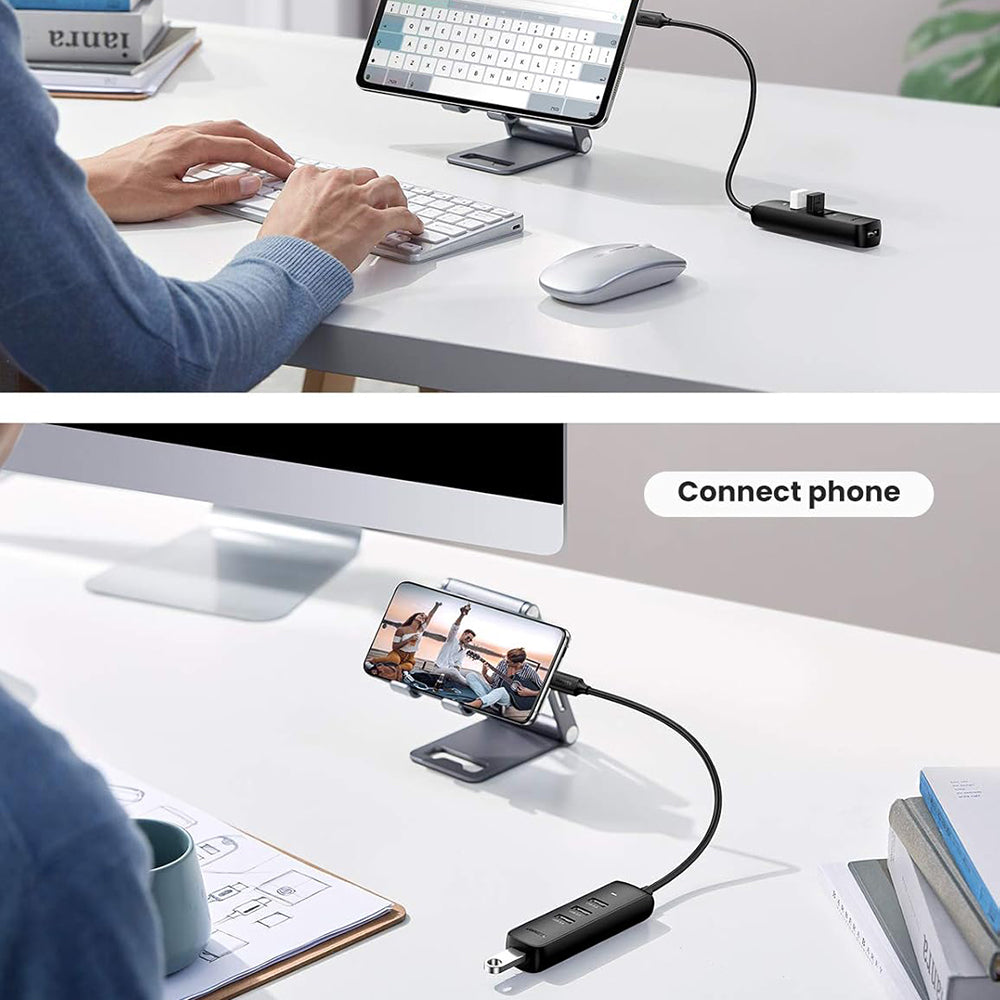USB-C-hub UGREEN CM416 (10916), 4 x USB-A 3.0, Svart