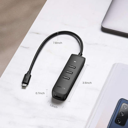 USB-C-hub UGREEN CM416 (10916), 4 x USB-A 3.0, Svart