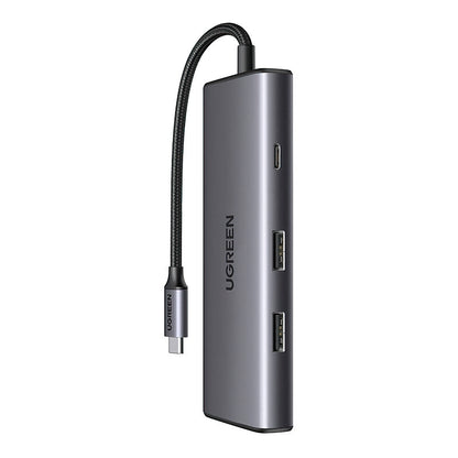 Hub USB-C UGREEN CM498 (15531), 2 x USB-A 3.2 - 2 x USB-C - 1 x HDMI - 1 x SD - 1 x microSD, Grå