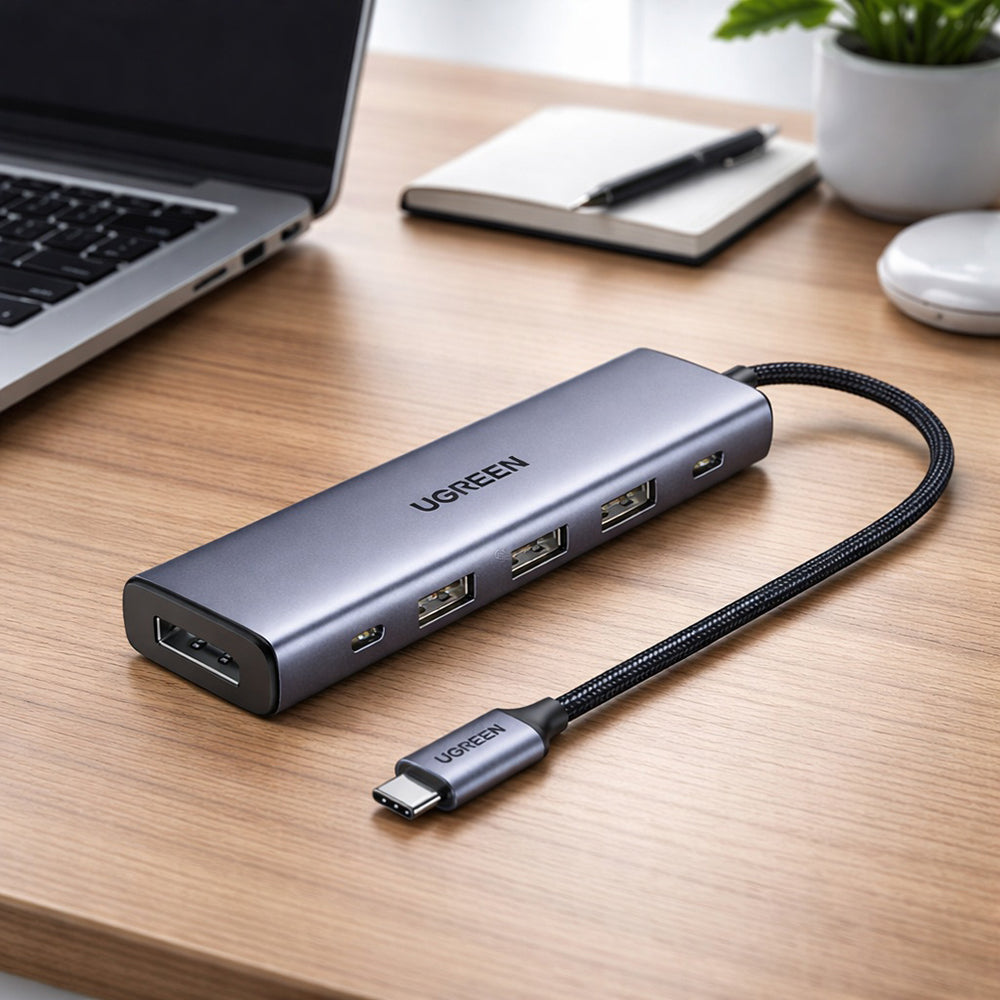 Hub USB-C UGREEN CM511 (75642), 6in1, Grå