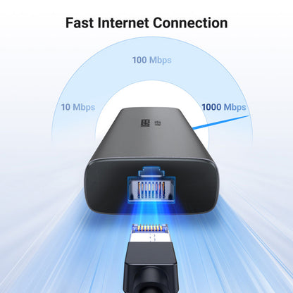 Hub USB-C UGREEN CM512 (45000), 2 x USB-A 3.2 - 2 x USB-C - 1 x HDMI - 1 x RJ45, Grå