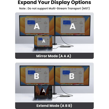 Hub USB-C UGREEN CM639 (45520), 2 x USB-A 3.2 - 3 x USB-C - 1 x HDMI - 1 x VGA - 1 x Jack 3.5mm - 1 x RJ45 - 1 x SD - 1 x microSD, Grå
