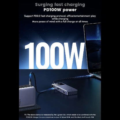 Hub USB-C UGREEN CM888 (45155) Uno, 6in1, Grå