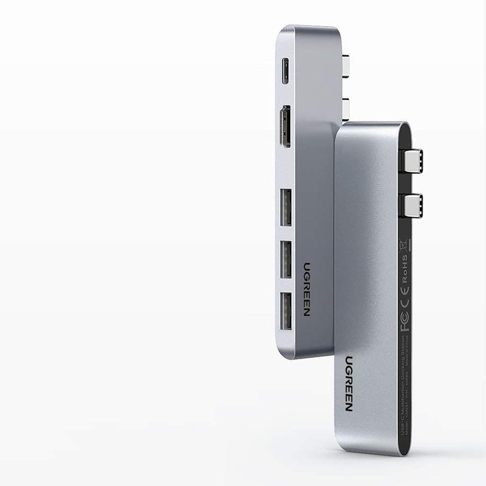 UGREEN USB-C-hub for Apple MacBook Pro / Air-serien, 3 x USB-A 3.0 - 1 x USB-C - 1 x HDMI, Grå
