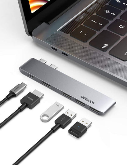 UGREEN USB-C-hub for Apple MacBook Pro / Air-serien, 3 x USB-A 3.0 - 1 x USB-C - 1 x HDMI, Grå