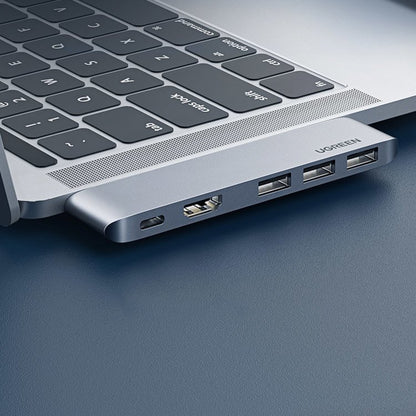 UGREEN USB-C-hub for Apple MacBook Pro / Air-serien, 3 x USB-A 3.0 - 1 x USB-C - 1 x HDMI, Grå